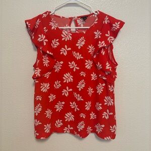 Ann Taylor | Ruffle Sleeve Blouse | Medium